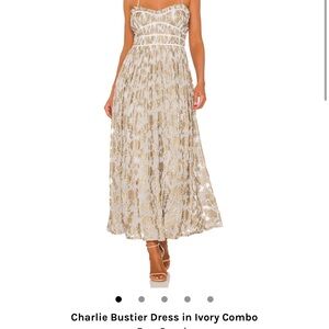 Charlie Bustier Dress in Ivory Combo - Free People